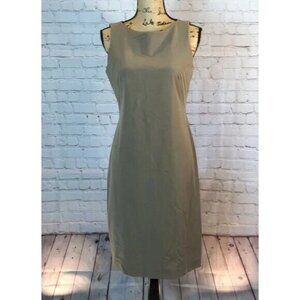 Studio by London Times Dress Tan Fitted Shift Sleeveless Knee length size 6
